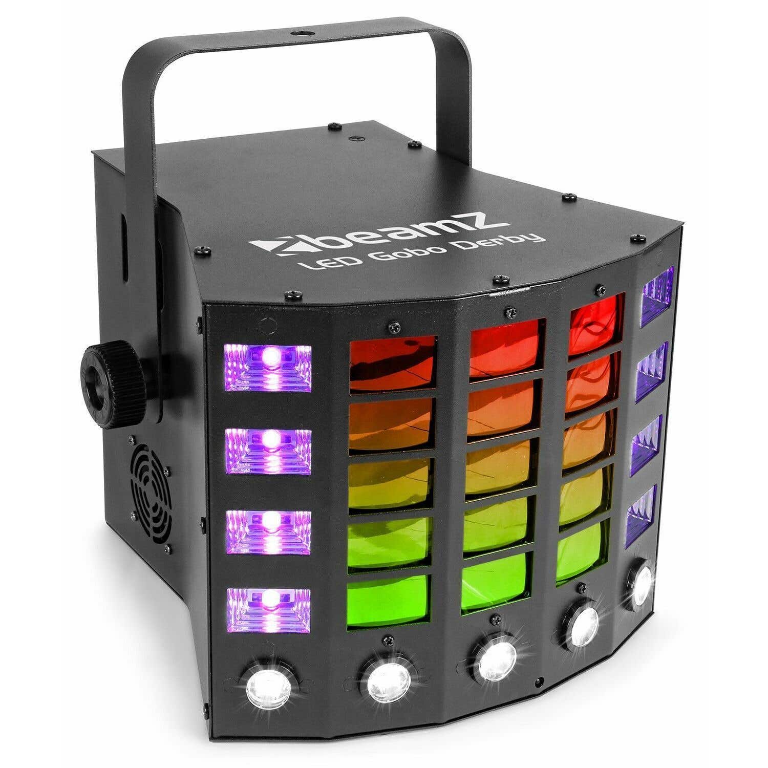BeamZ Gobo Derby met blacklight en stroboscoop incl. remote