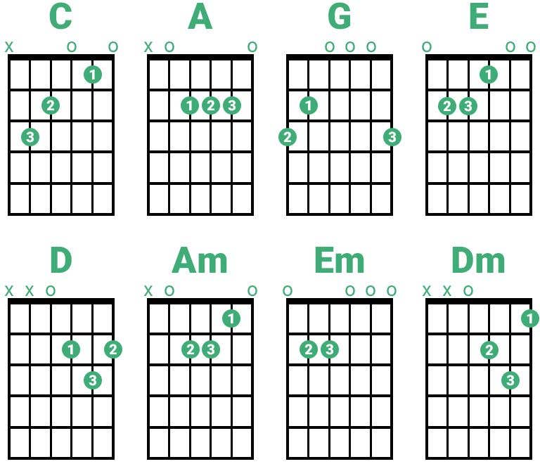 8 meest gebruikte gitaarakkoorden