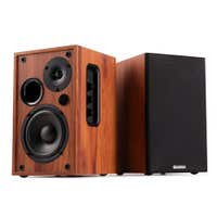 Audizio KS02 Boekenplank speakers - Stereo set - HiFi speakers - Bluetooth - 80W - Houtlook