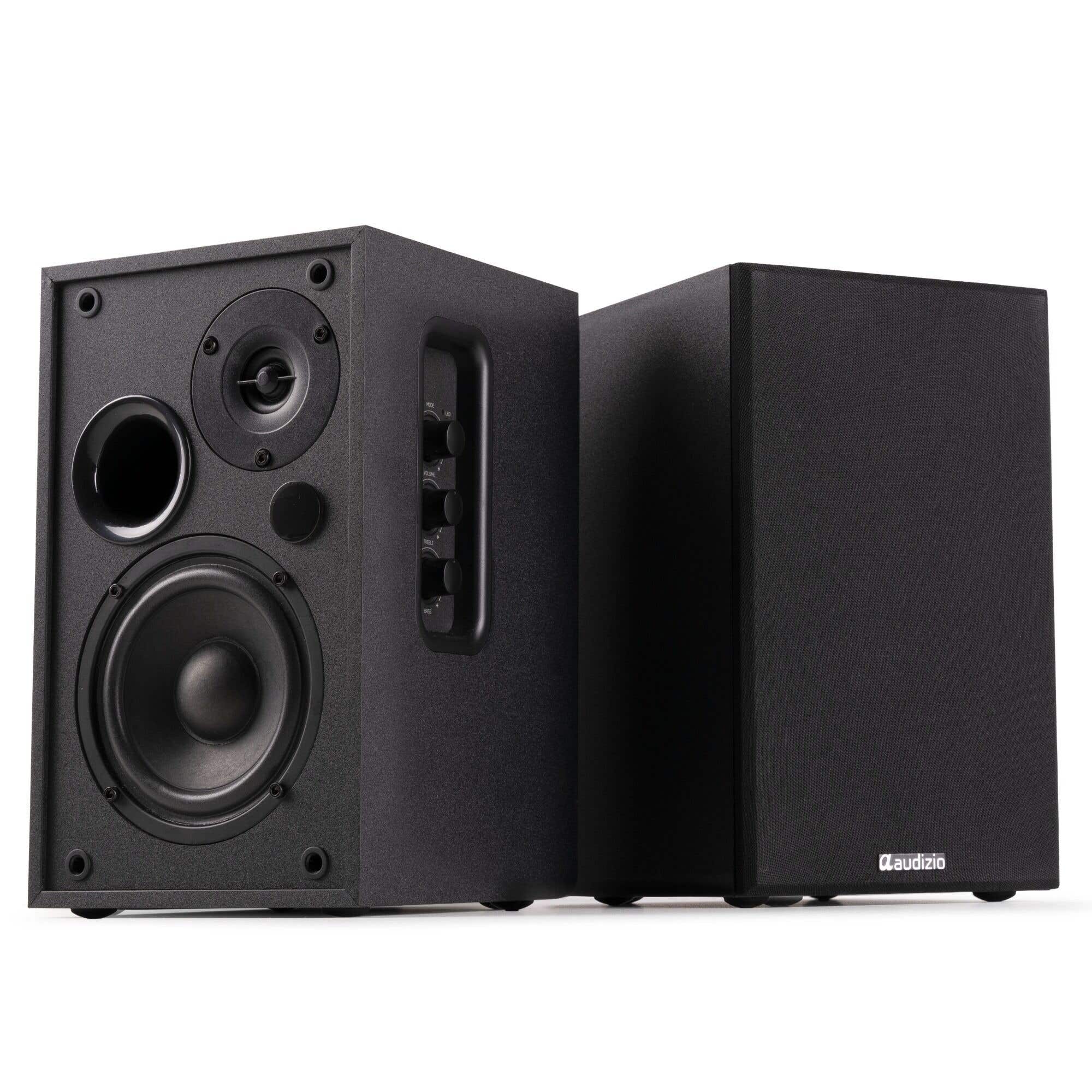 Retourdeal - Audizio KS02 Boekenplank speakers - Stereo set - HiFi speakers - Bluetooth - 80W - Zwart