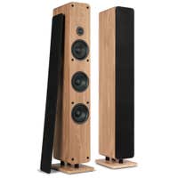 Audizio Arco passieve HiFi speakerset - Vloerstaande zuil luidsprekers - 320W - Houtlook