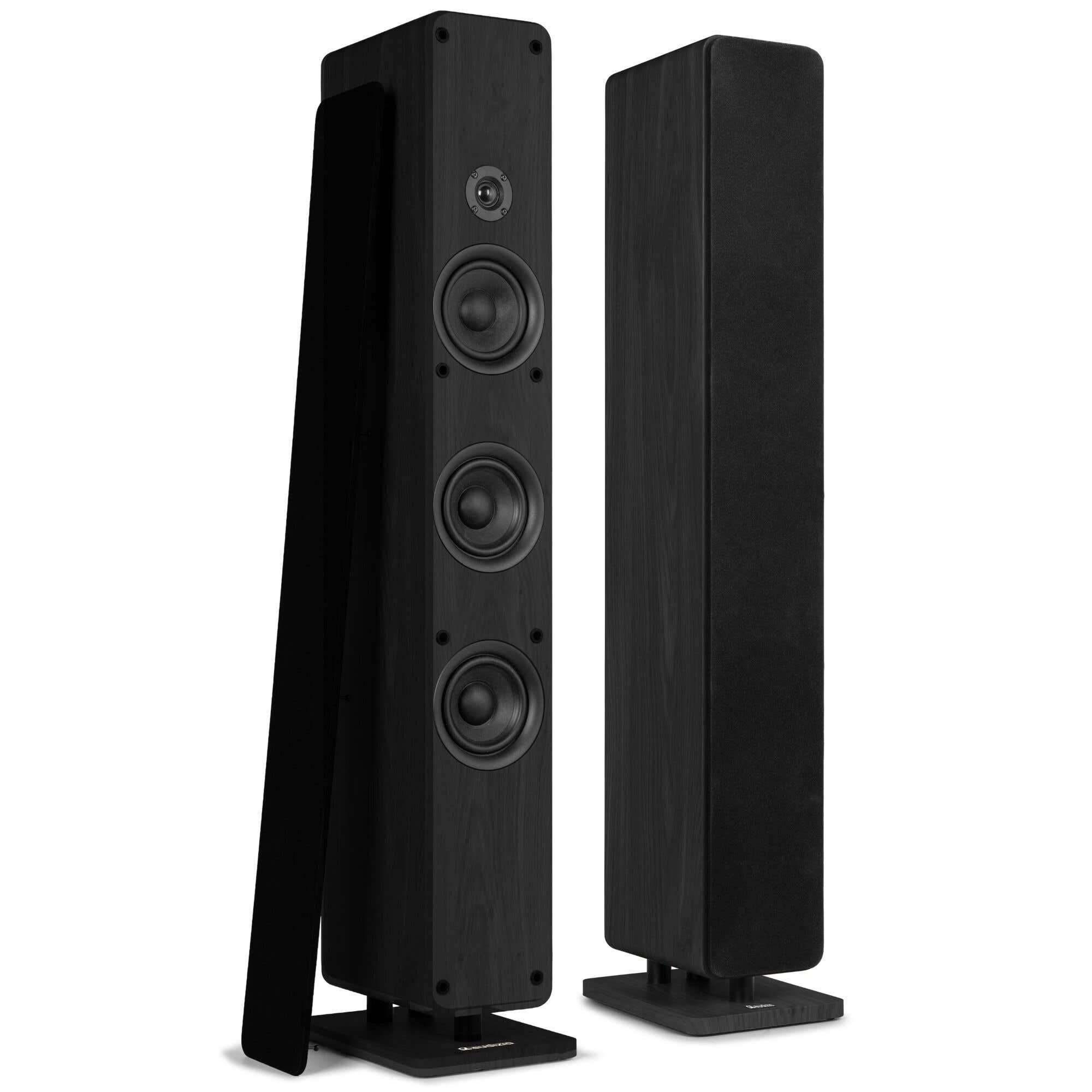 Audizio Arco passieve HiFi speakerset  - Vloerstaande zuil luidsprekers - 320W - Zwart