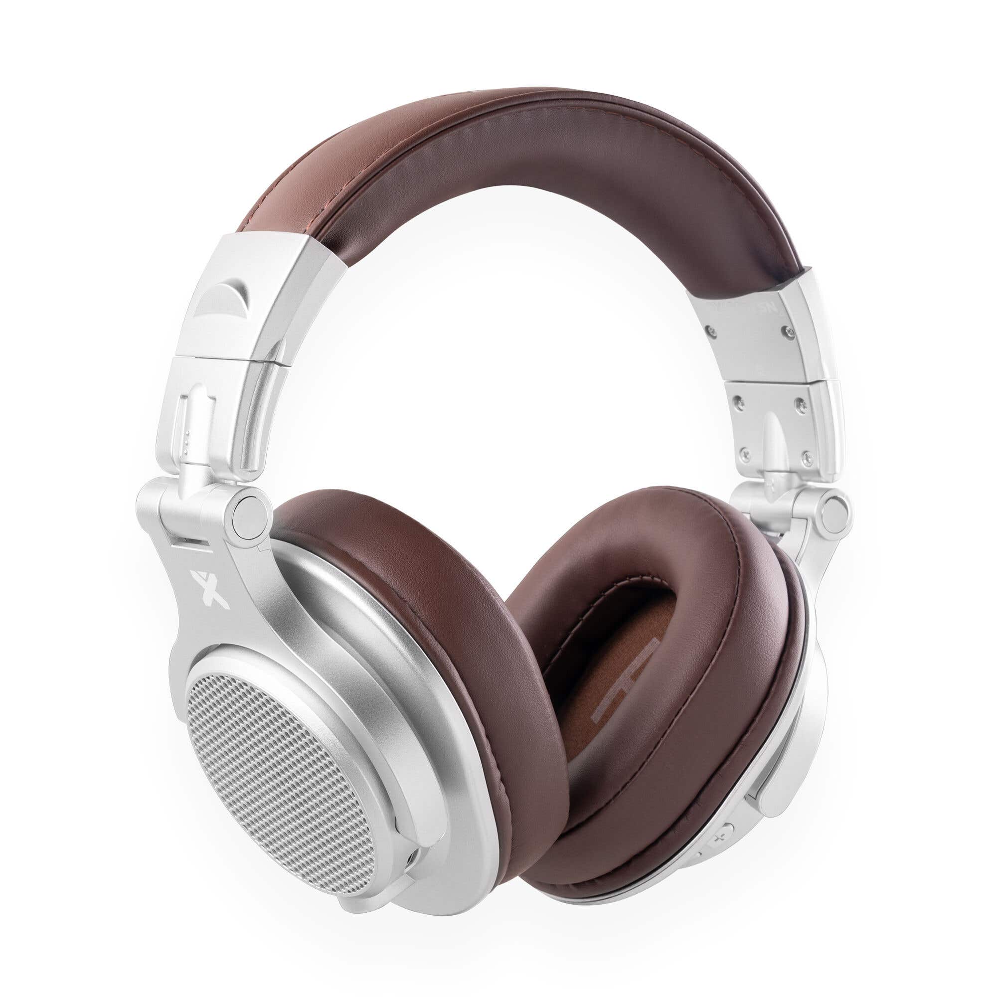 Vonyx HDX120WSN DJ koptelefoon draadloos - Over ear koptelefoon met Bluetooth - Aluminium