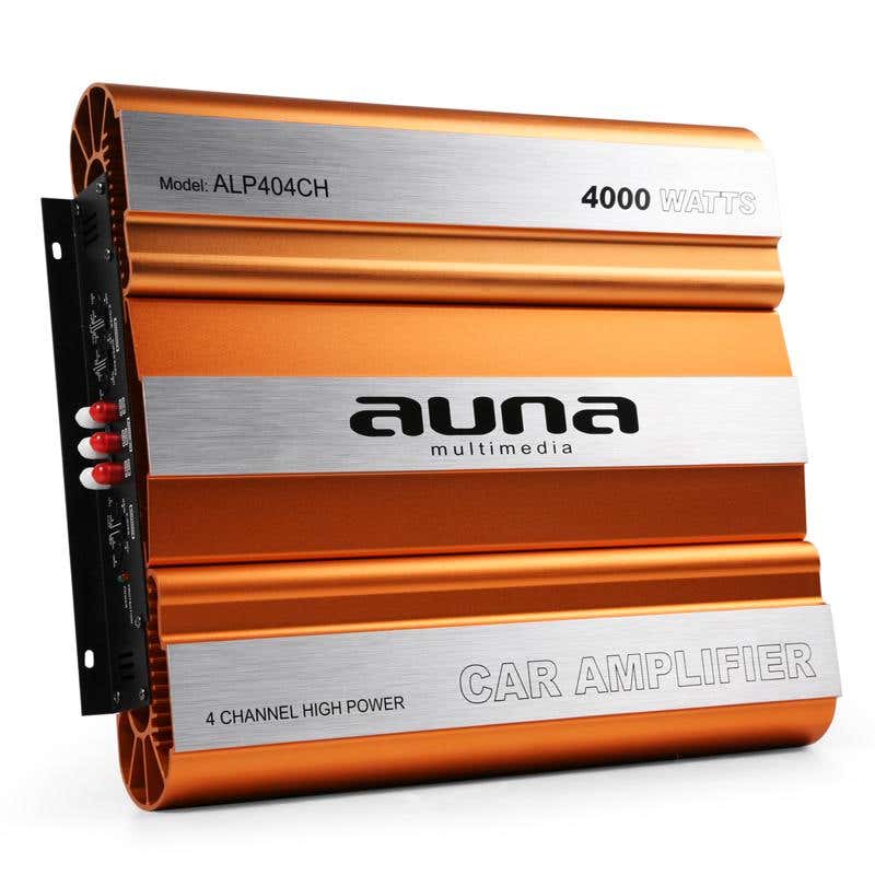 Auna 4000 Watt AMP404CH 4-kanaals MOSFET auto versterker