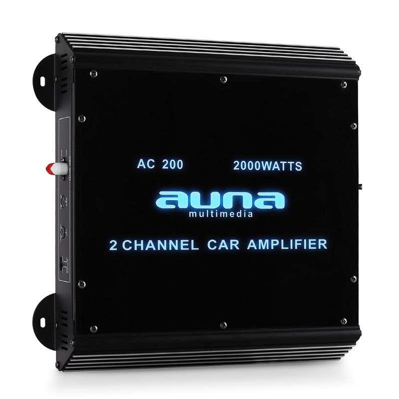 Auna 2000 Watt 2-kanaals auto versterker W2-AC200