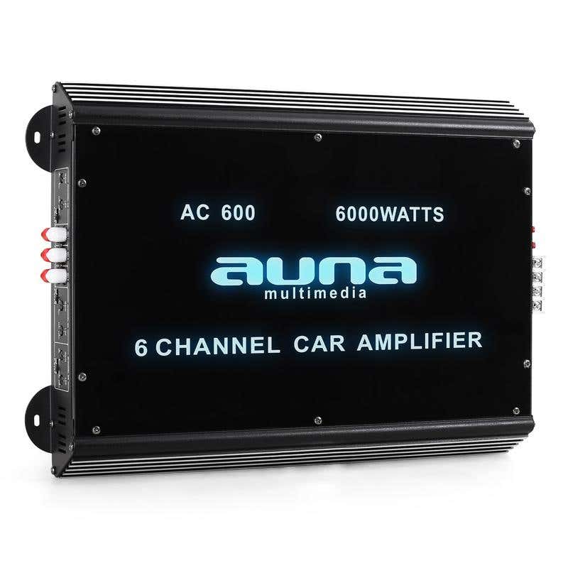 Auna 6-kanaals 6000 Watt auto versterker W2-AC600