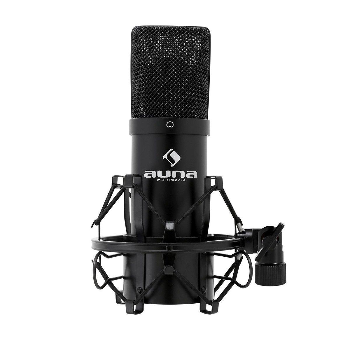 Studio microfoon - Auna MIC-900B studio condensator microfoon met USB aansluiting - Plug and play - Ideaal voor podcasts en live of studio opnames - Zwart