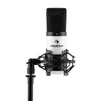 Auna MIC-900WH witte USB studio condensator microfoon met shockmount