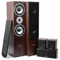 Retourdeal - Fenton Thuis bioscoop speaker systeem - Walnoot - 5 delig