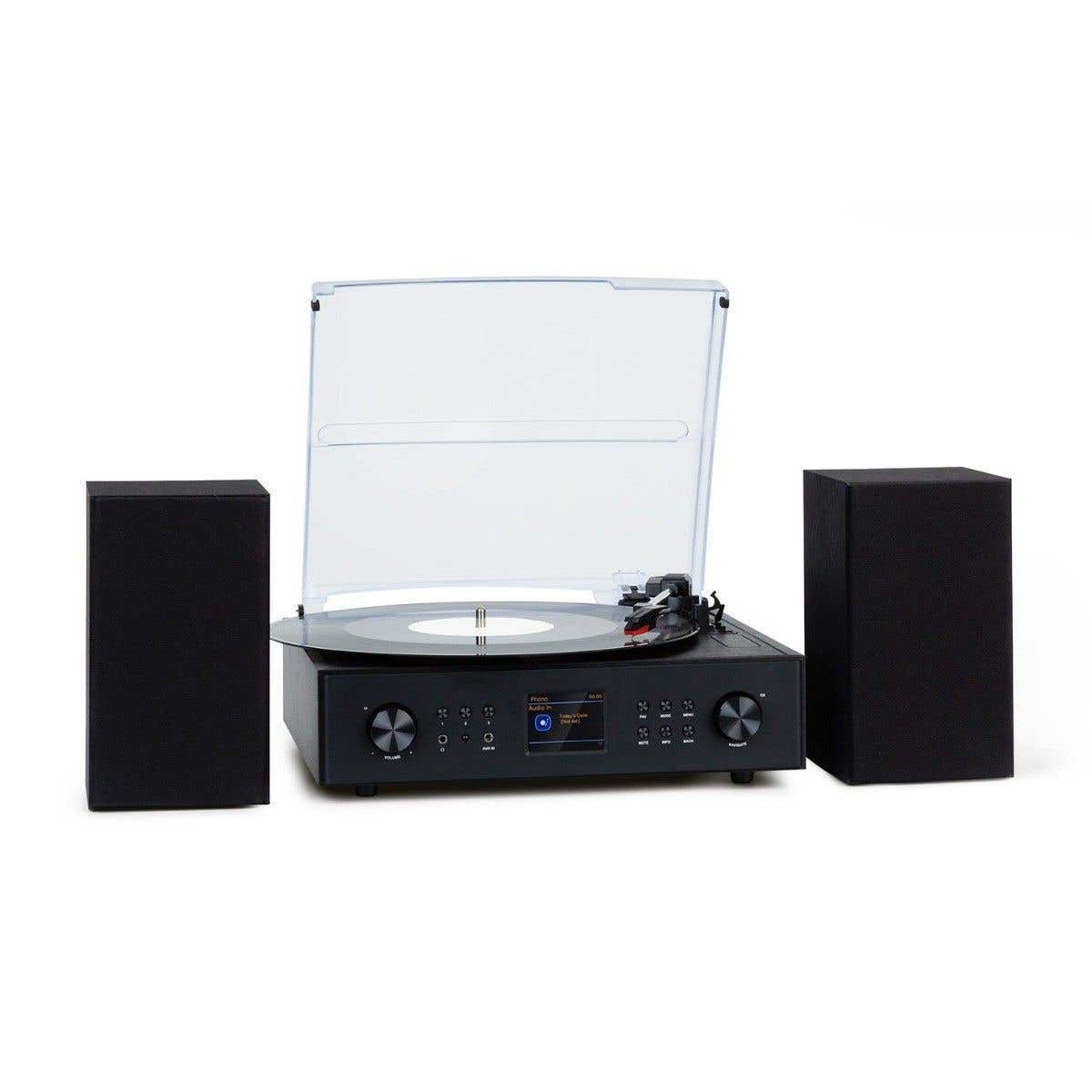 Auna stereo set met o.a. internet radio, DAB+, platenspeler, Bluetooth - 40W