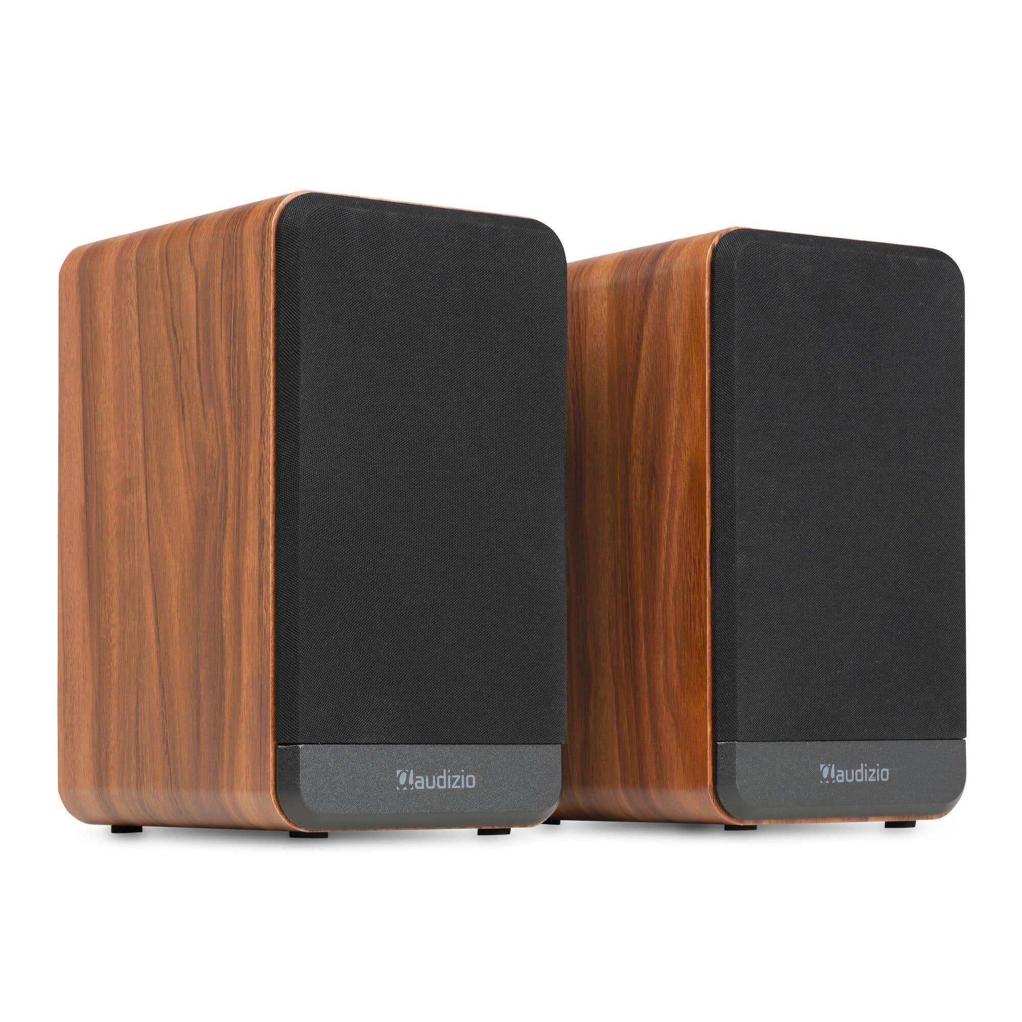 Retourdeal - Audizio BS10 Boekenplank speakers - Actieve speakerset met Bluetooth - HiFi speakers - 80W - Houtlook