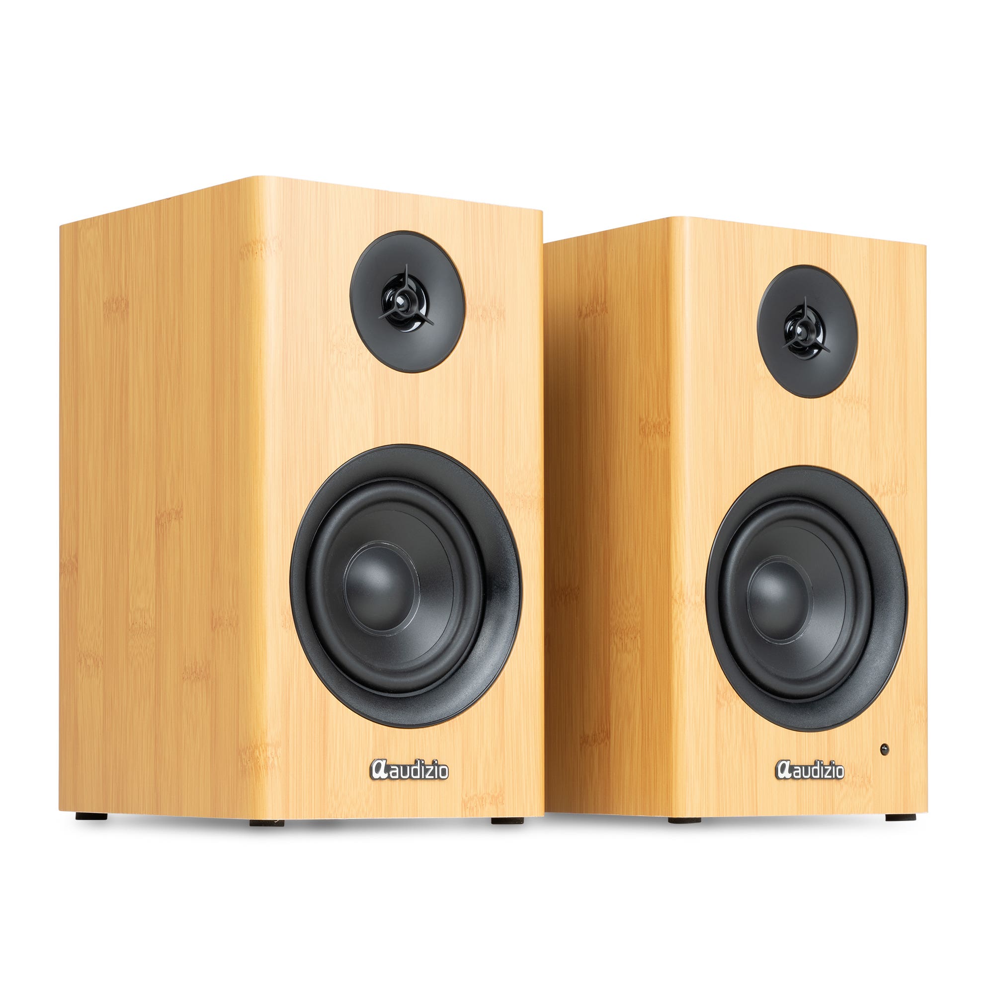 Audizio BS15 Boekenplank speakers - HiFi speakers - Actieve speakerset met Bluetooth - 60W - Bamboe