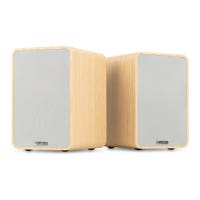 Audizio KS10 HiFi speaker set - Actieve speaker set - Met HDMI ARC - Bluetooth - 120W - Licht hout