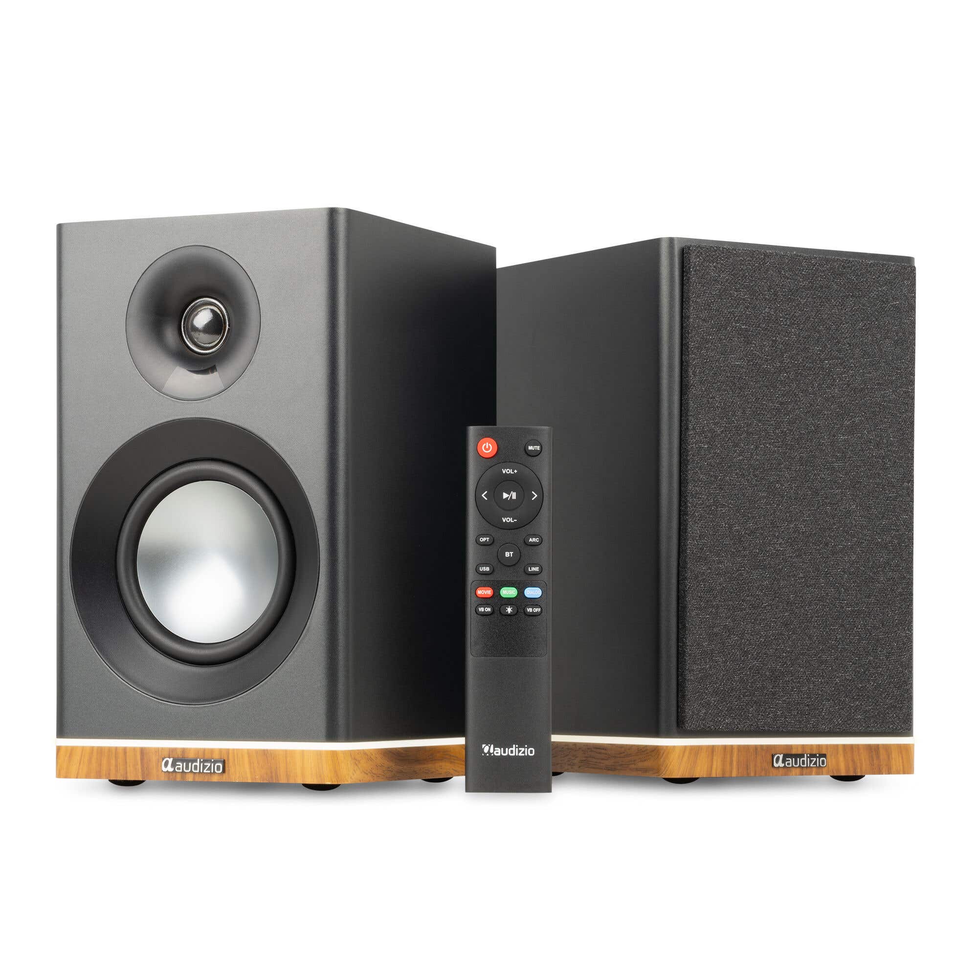 Retourdeal - Audizio KS12 actieve HiFi luidsprekerset - HDMI en Bluetooth - Warmwit ambient light - 80W - Zwart