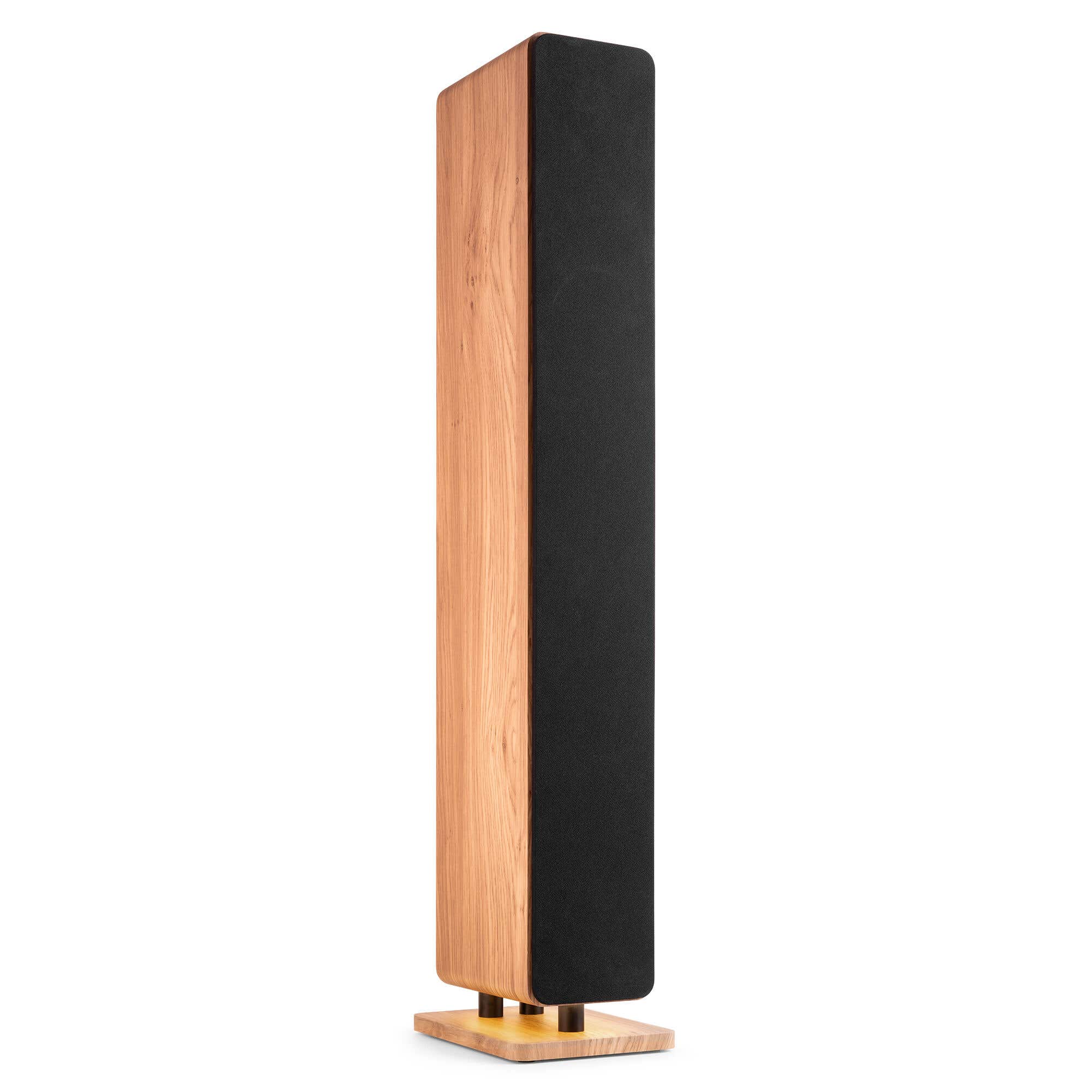 Audizio Arco HiFi speaker - Vloerstaande speaker - Tower speaker met 4 inch woofers - 160W - Houtlook