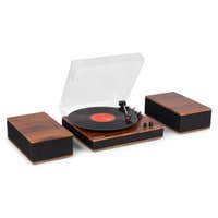 Retourdeal - Audizio Tupelo platenspeler met boxen - Platenspeler Bluetooth - LP speler met auto stop - Houtlook