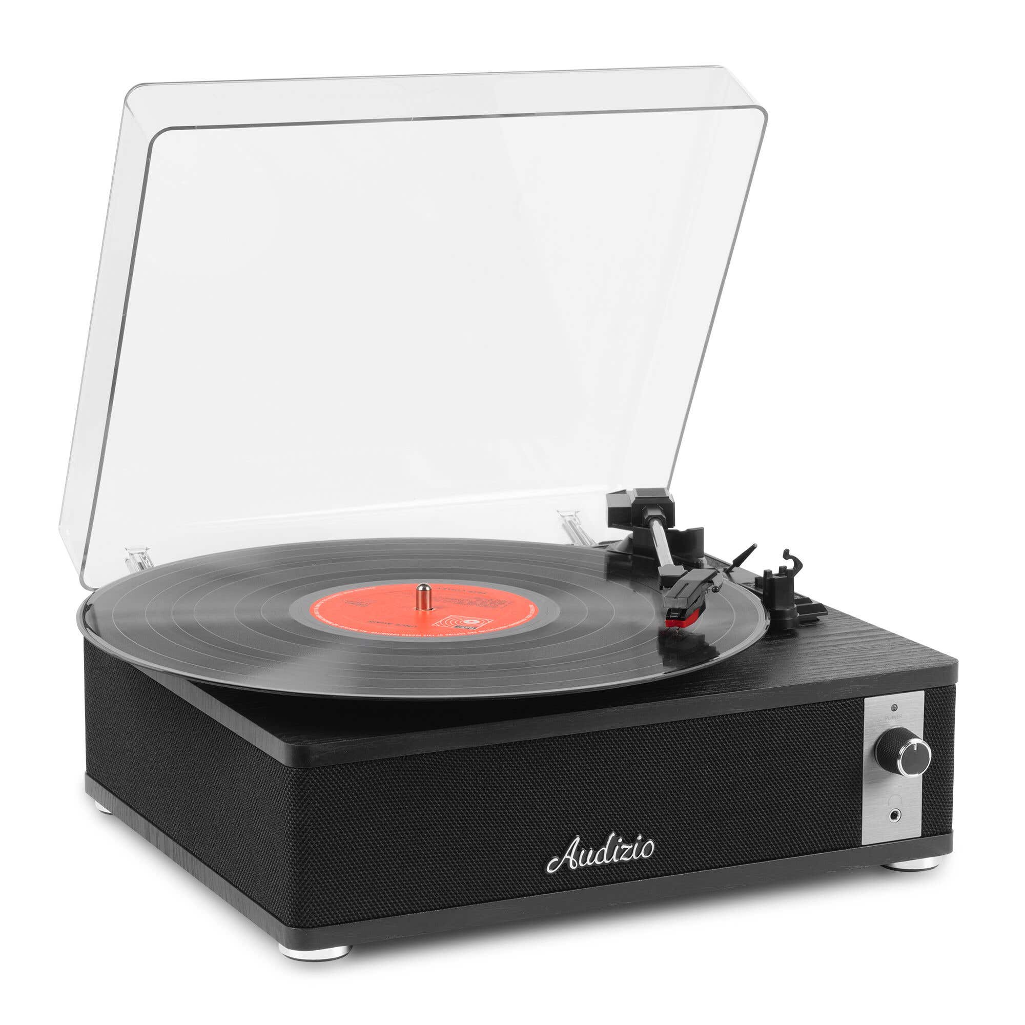 Audizio Irvine platenspeler - LP speler - Platenspeler Bluetooth - Voor elk plaatformaat - Zwart