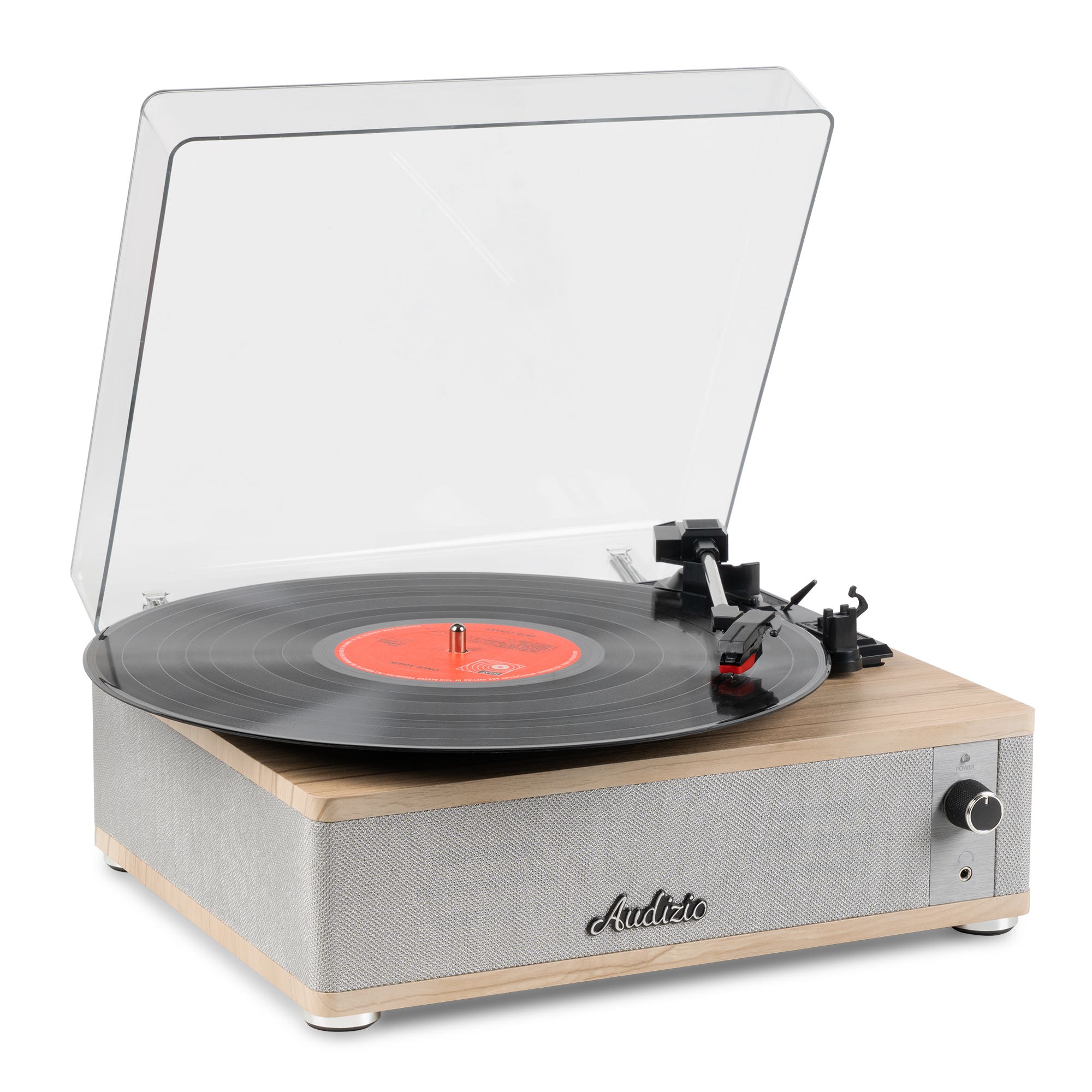 Audizio Irvine platenspeler - LP speler - Platenspeler Bluetooth - Voor elk plaatformaat - Lichthout