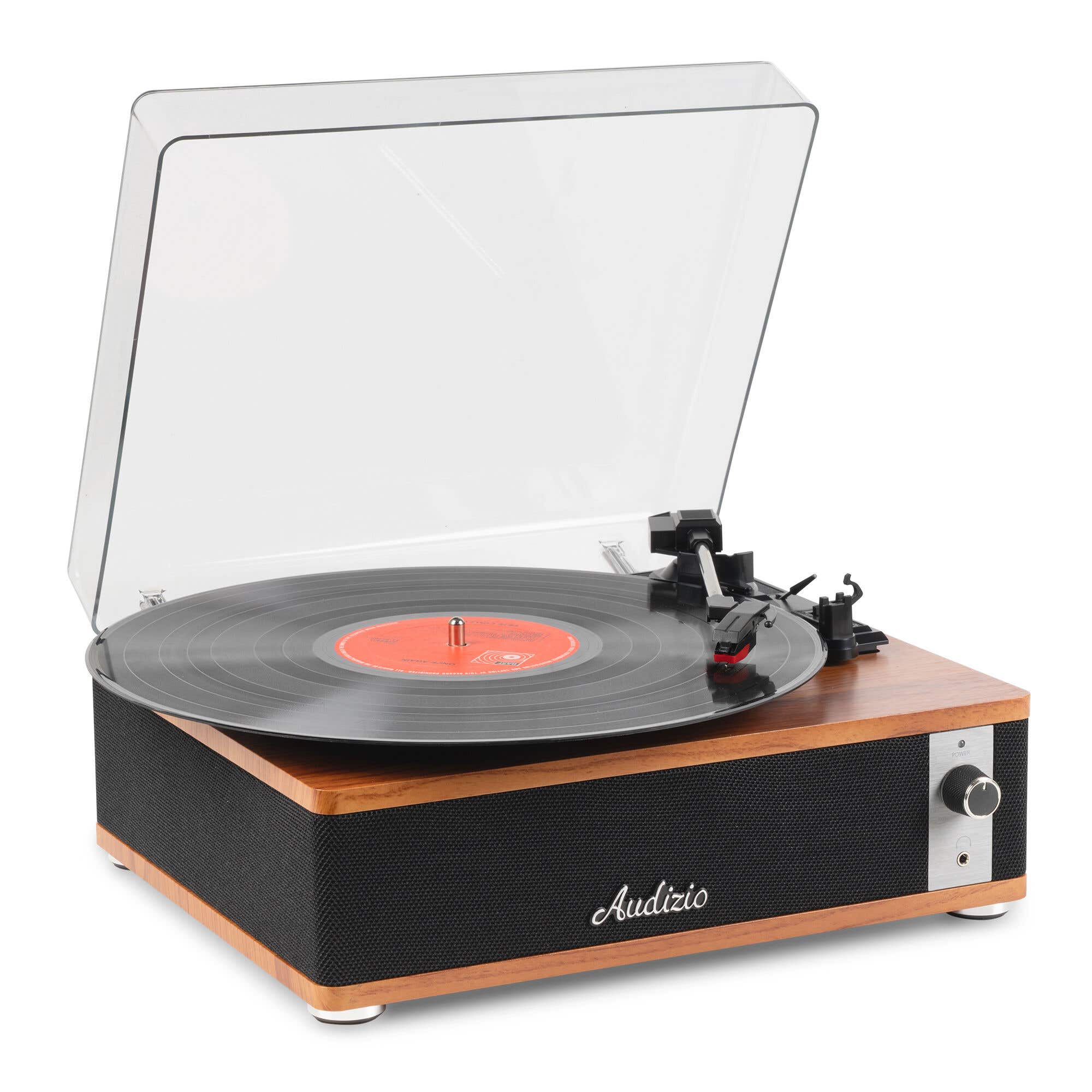 Audizio Irvine platenspeler - LP speler - Platenspeler Bluetooth - Voor elk plaatformaat - Houtlook
