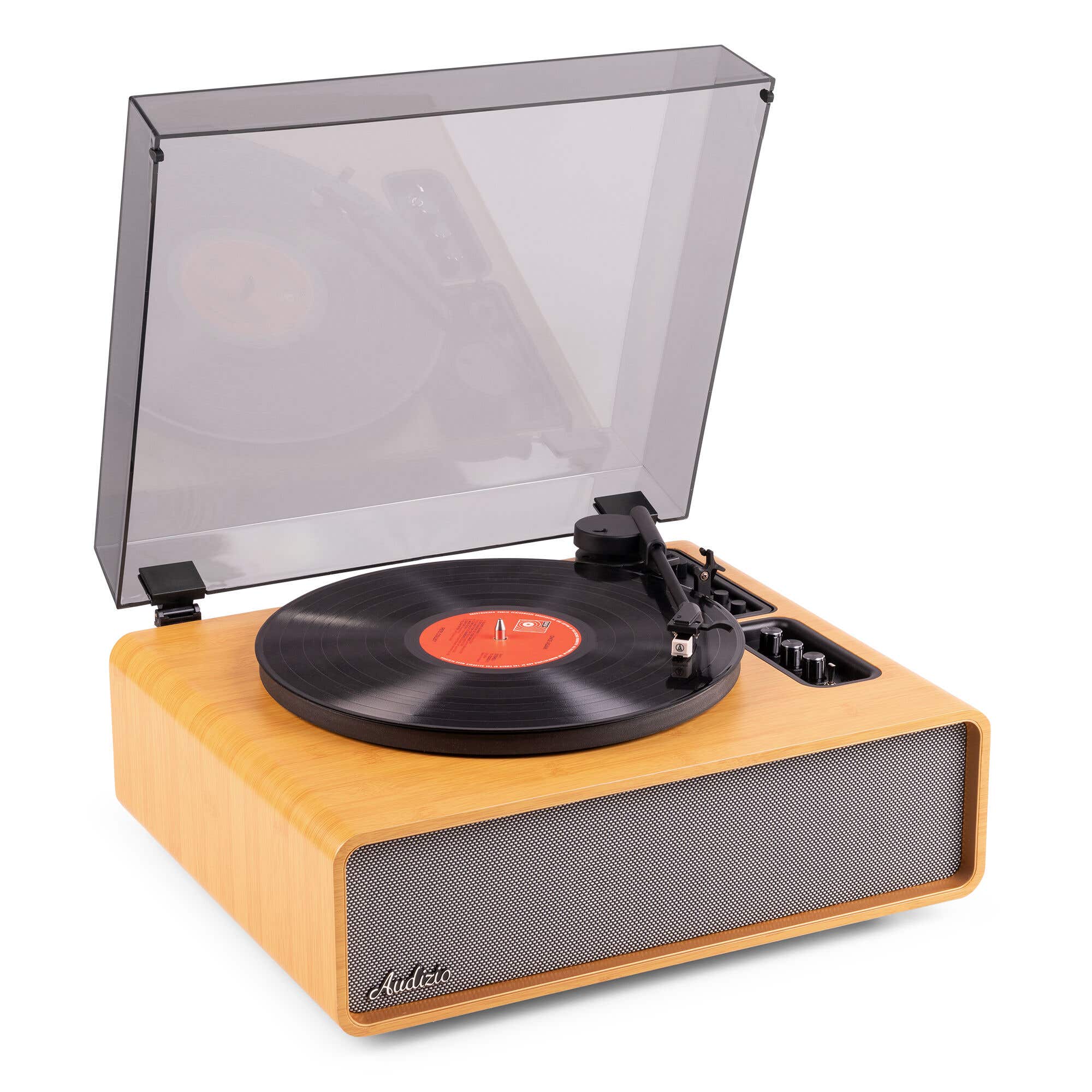 Audizio Laredo premium platenspeler - HiFi platenspeler Bluetooth in/out - LP speler - Bamboe