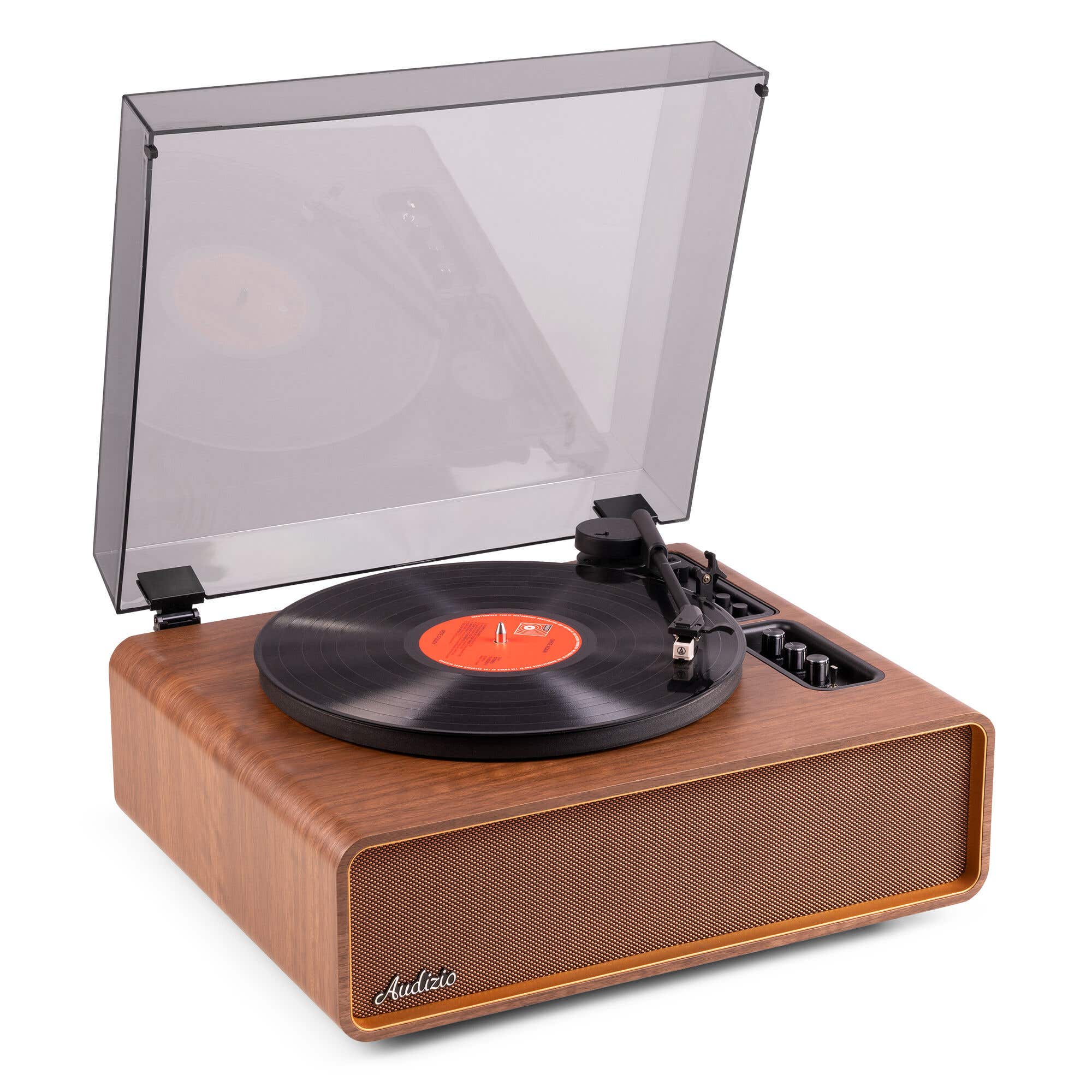 Audizio Laredo premium platenspeler - HiFi platenspeler Bluetooth in/out - LP speler - Bruin