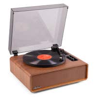 Retourdeal - Audizio Laredo premium platenspeler - HiFi platenspeler Bluetooth in/out - LP speler - Bruin