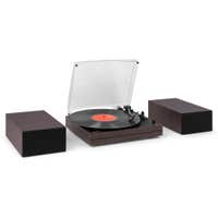 Retourdeal - Audizio Akron platenspeler - Platenspelers met speakers - Bluetooth en AUX - Donkerbruin