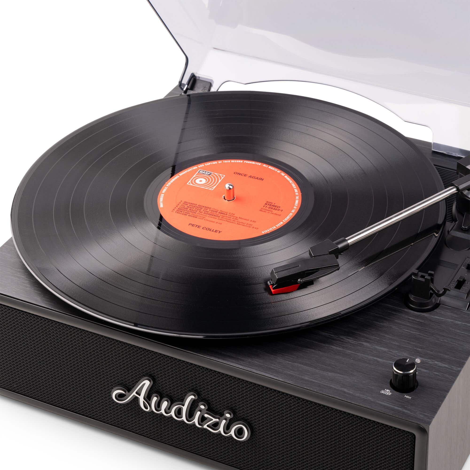 Audizio Reno platenspeler retro - LP speler - Platenspeler met Bluetooth en speakers - Zwart