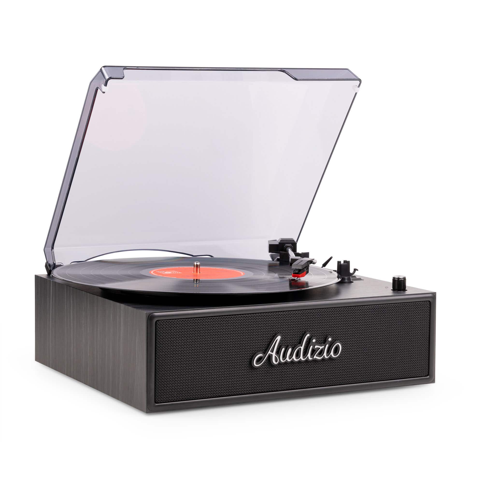 Retourdeal - Audizio Reno platenspeler retro - LP speler - Platenspeler met Bluetooth en speakers - Zwart