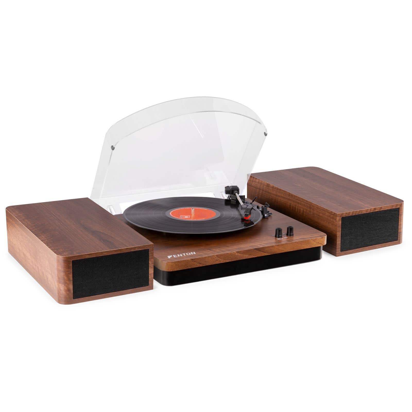 Retourdeal - Fenton RP168W platenspeler met Bluetooth en speakers -