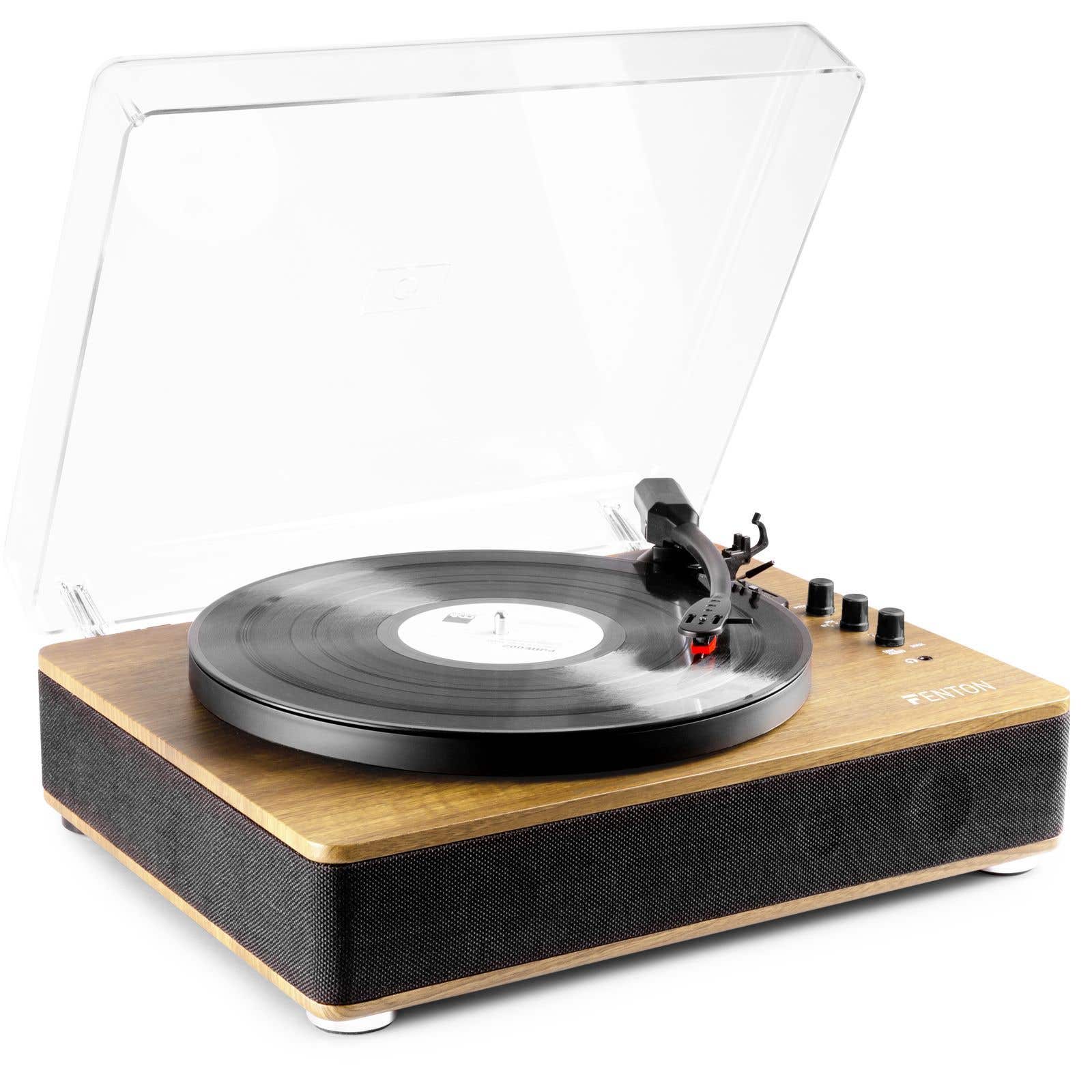 Fenton RP162LW hifi retro platenspeler met Bluetooth in/out en