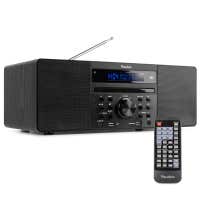 Audizio Prato microset met DAB radio, Bluetooth, USB mp3 & cd speler - Zwart