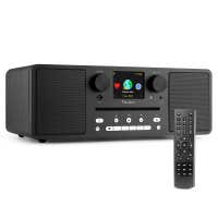 Audizio Naples stereo DAB radio met CD speler, Bluetooth, FM en internetradio - 60W - Zwart