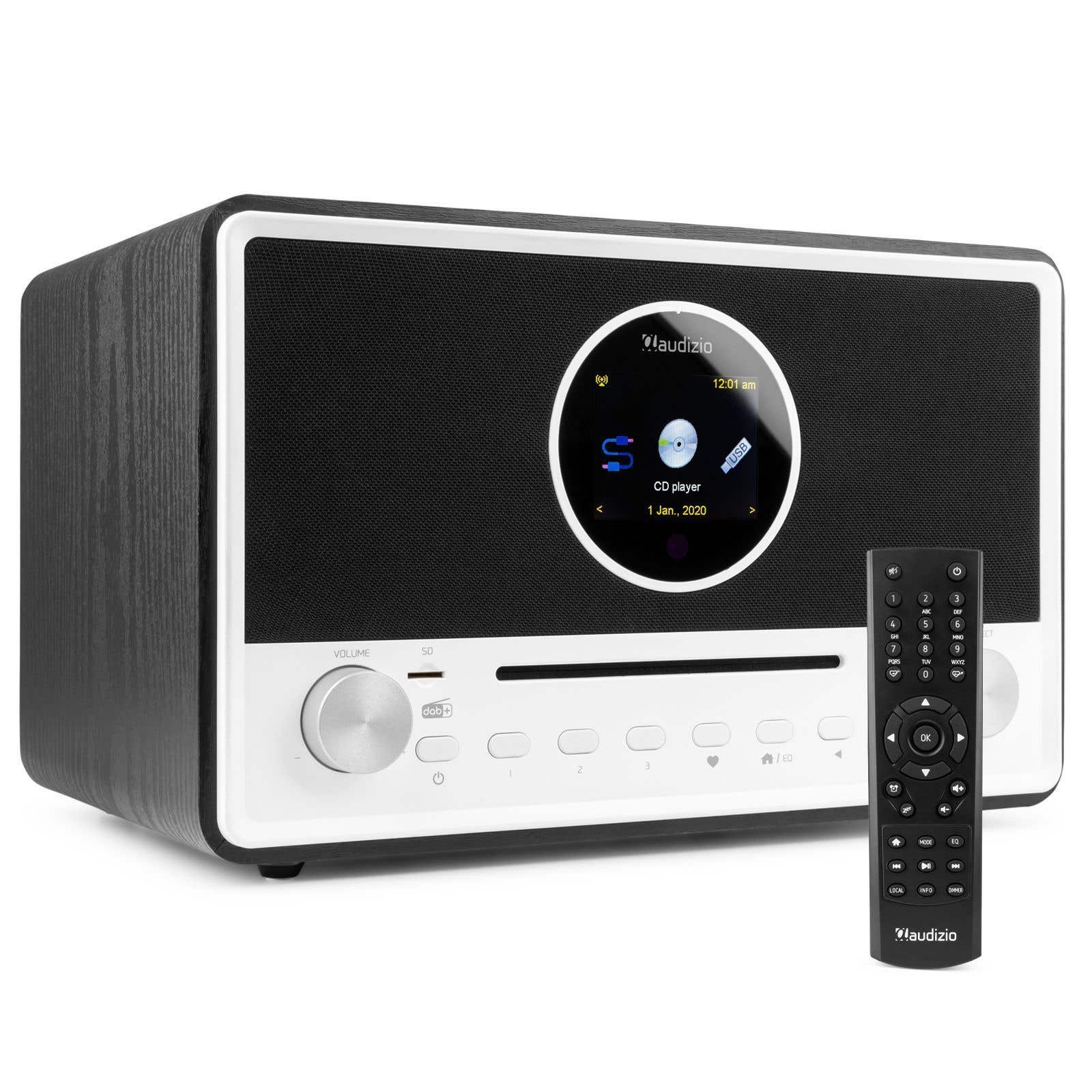 Retourdeal - Audizio Lucca stereo DAB radio met cd speler,
