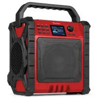 Audizio Jobsite XL bouwradio - Met Bluetooth, FM en DAB+ radio - Radio met accu - IP54 - 200W - Rood