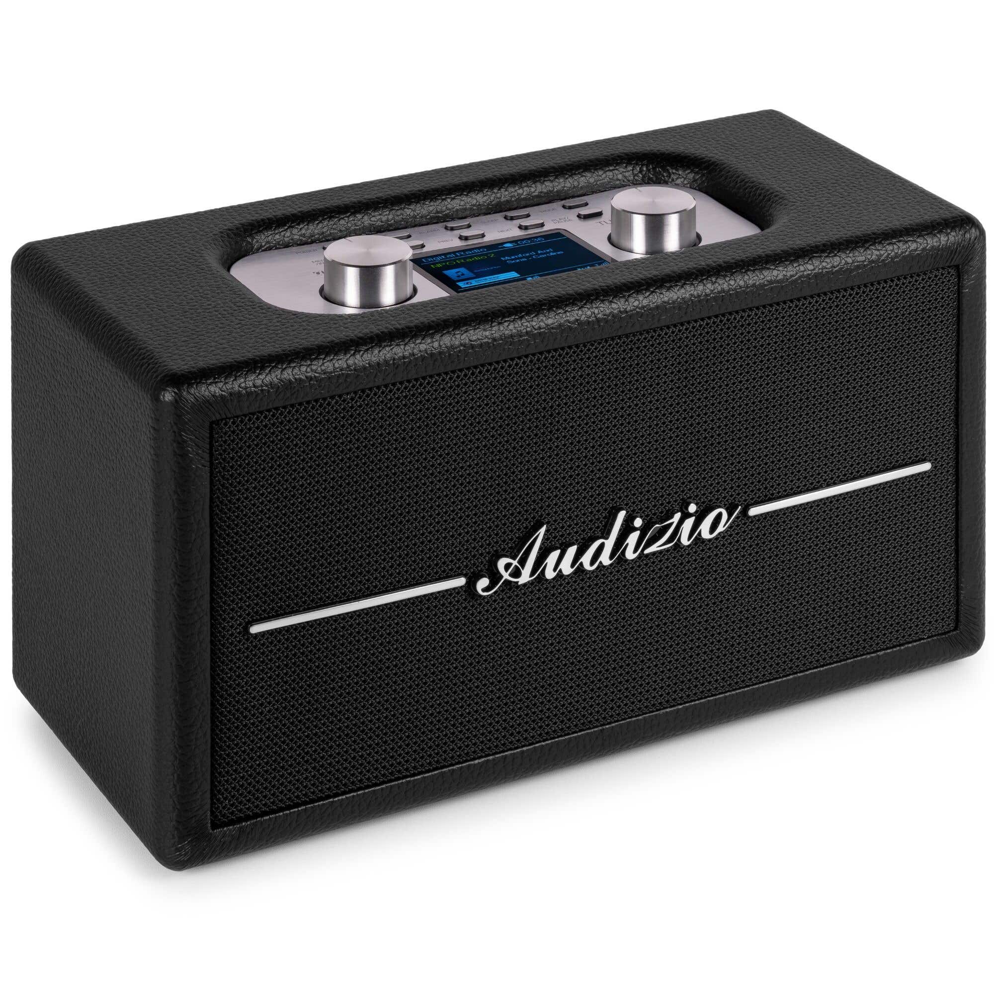 Audizio Tune60 Retro speaker - Bluetooth speaker - Draadloze speaker met afstandsbediening - Zwart