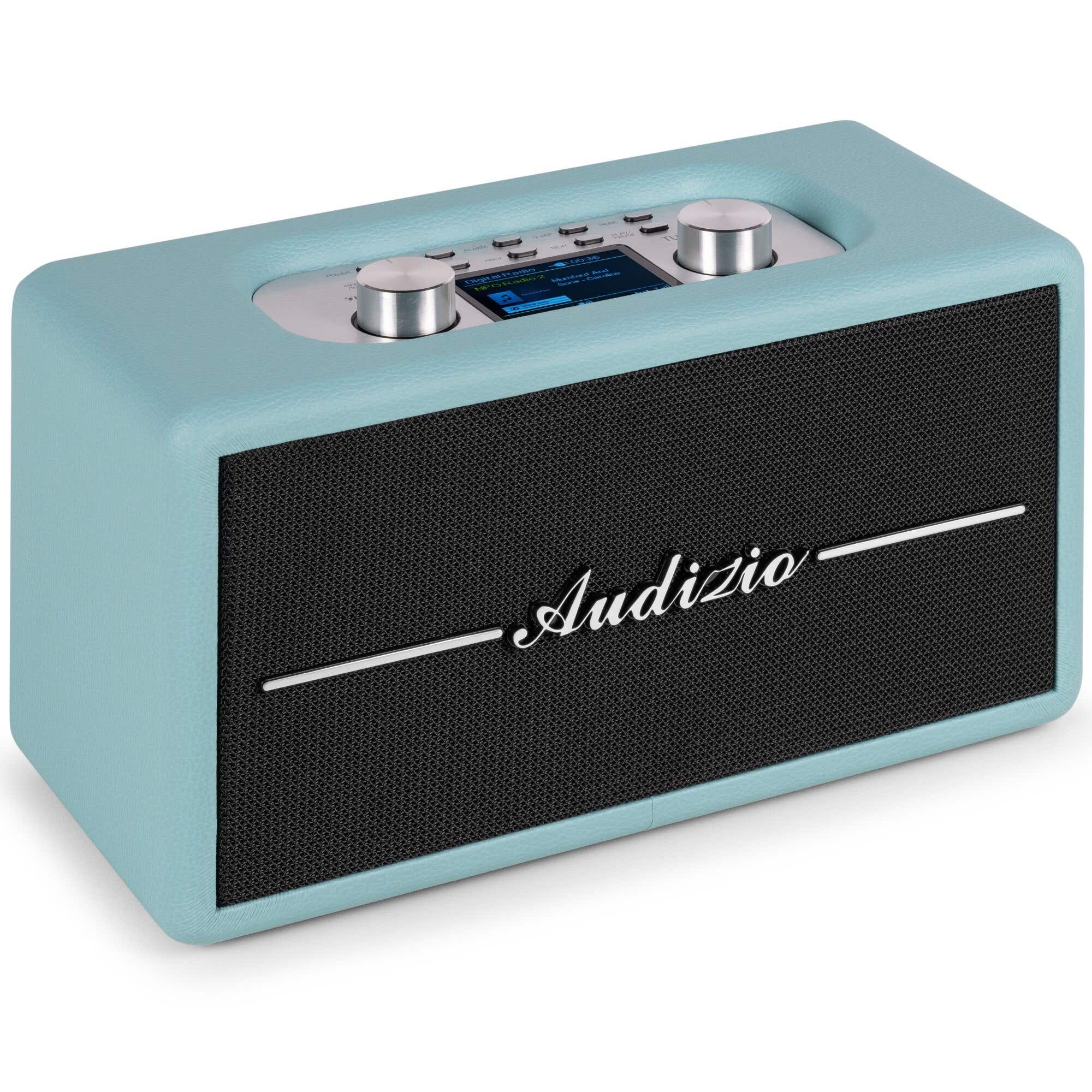 Audizio Tune60 Retro speaker - Bluetooth speaker - Draadloze speaker met afstandsbediening - Blauw