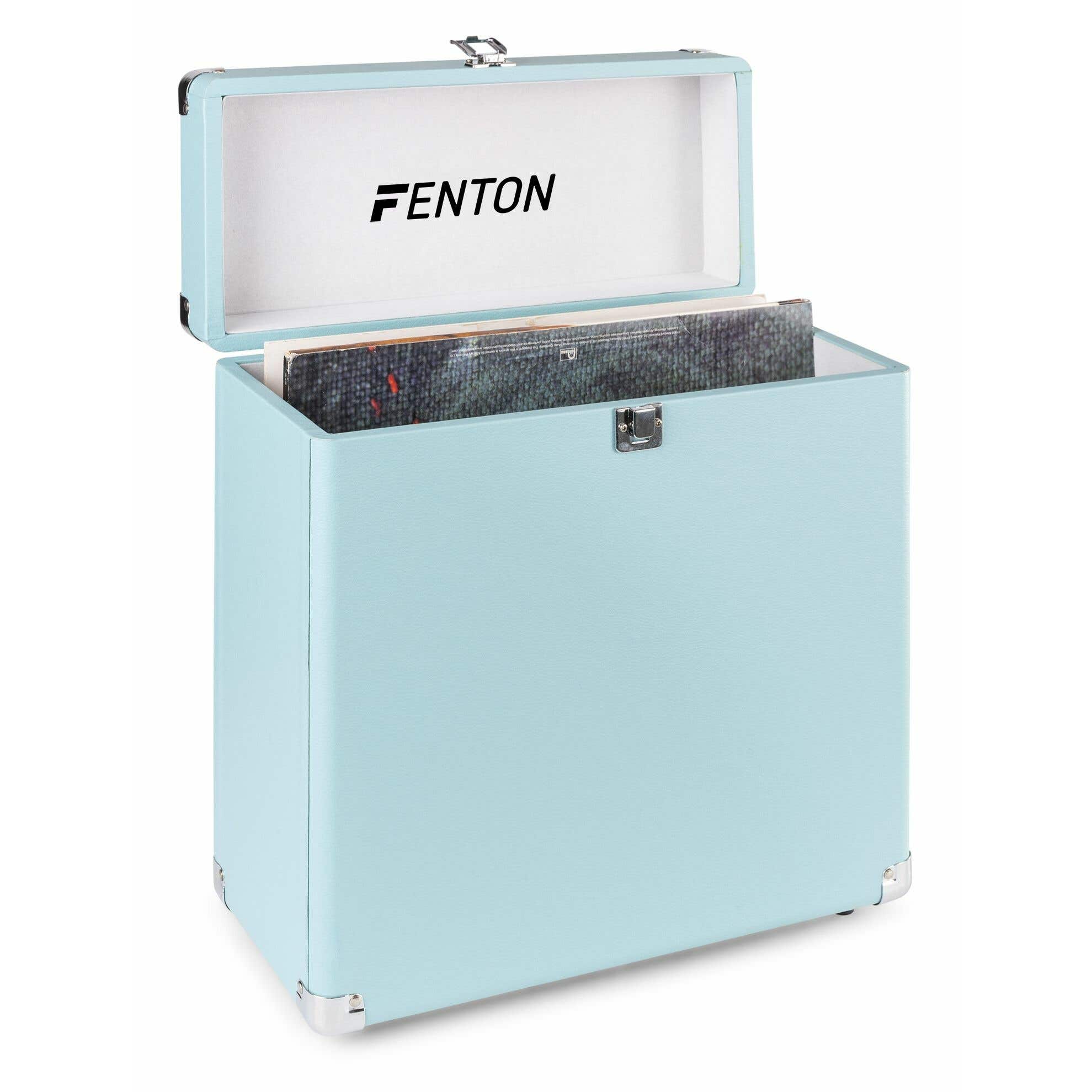 Retourdeal - Fenton RC30 platenkoffer voor ruim 30 platen - Blauw