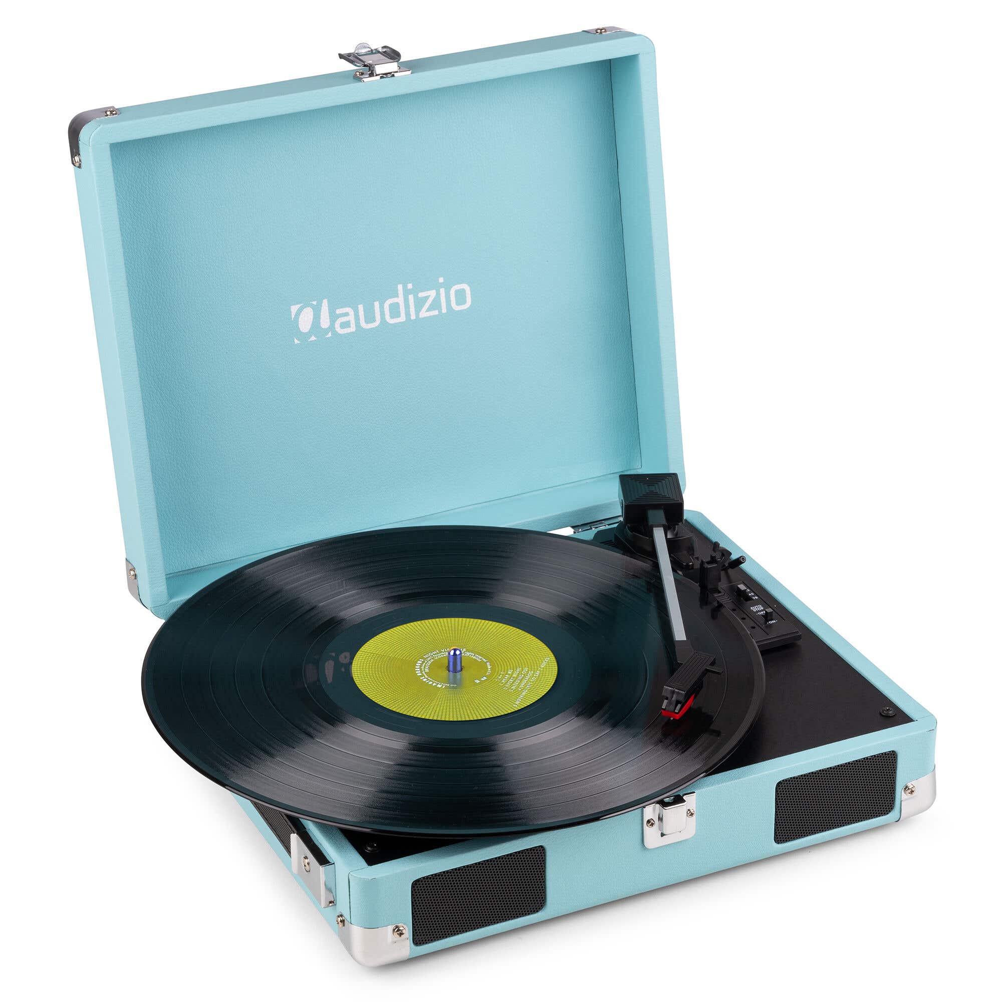 Retourdeal - Audizio RP111BL platenspeler met boxen - Platenspeler retro - LP speler met 3 snelheden - Blauw