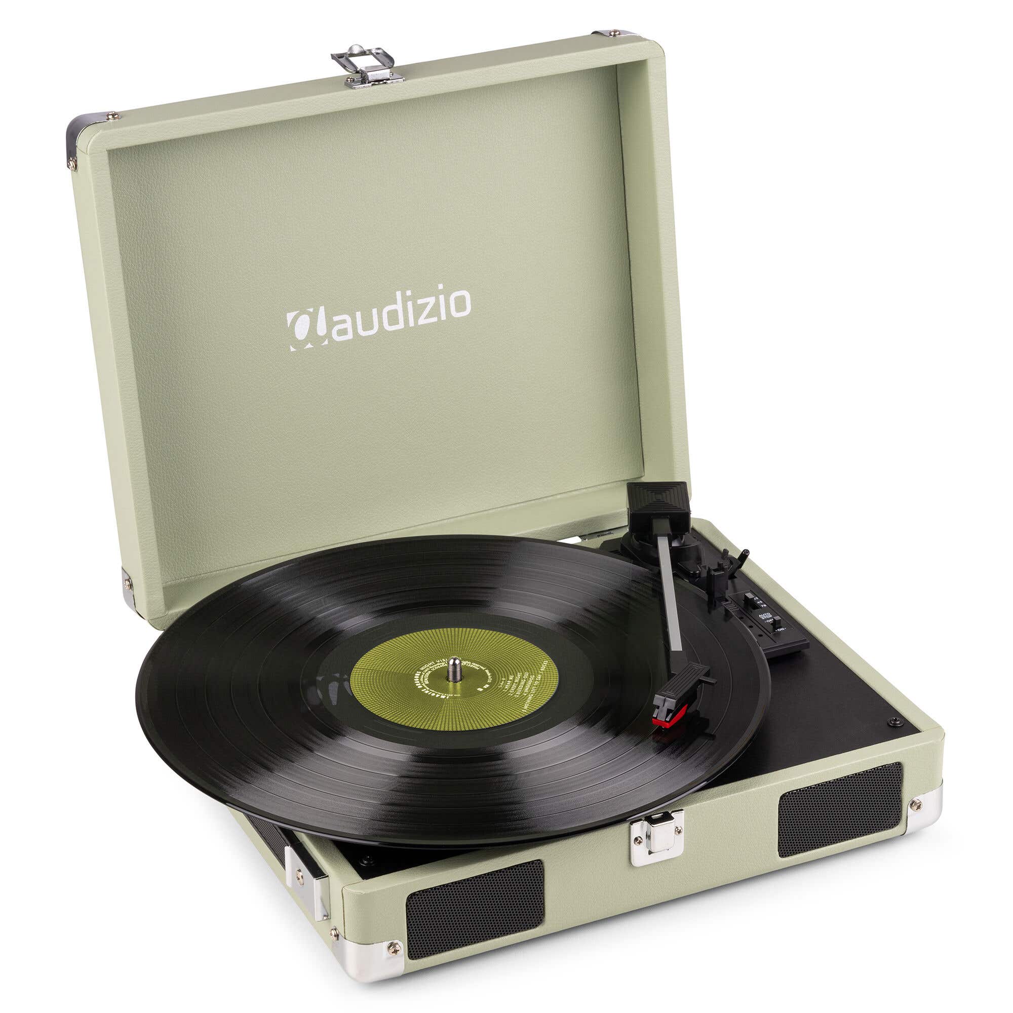 Retourdeal - Audizio RP111G platenspeler met boxen - Platenspeler retro - LP speler met 3 snelheden - Groen