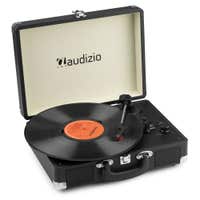 Audizio RP116BK retro platenspeler met Bluetooth in/out - Platenspeler in koffer - Zwart