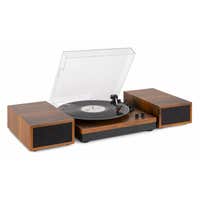 Retourdeal - Fenton RP165 stereo platenspeler met Bluetooth en speakers - Bruin (hout)