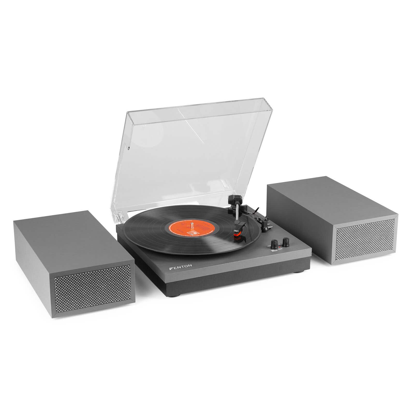 Fenton RP165G stereo platenspeler met Bluetooth en speakers - Alu /
