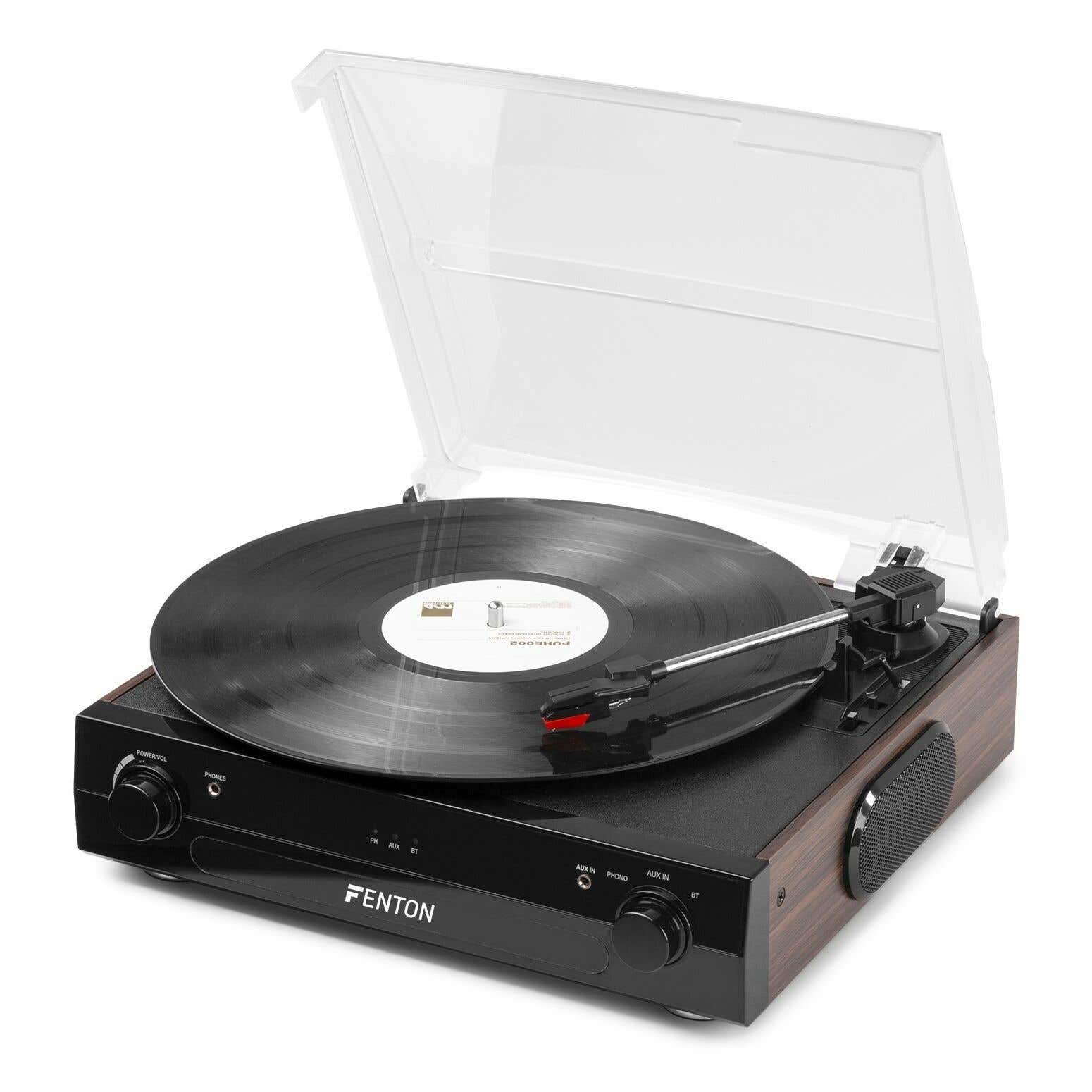 Retourdeal - Fenton RP102B platenspeler met Bluetooth, speakers en mp3