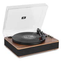 Retourdeal - Fenton RP162 hifi retro platenspeler met Bluetooth, speakers en mp3 recording