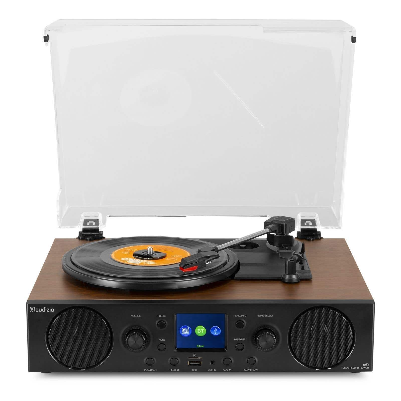 Retourdeal - Audizio Tulsa platenspeler met Bluetooth, DAB radio en