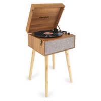 Audizio Fremont retro platenspeler met meubel - Platenspeler Bluetooth met afneembare poten bruin
