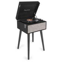 Retourdeal - Audizio Fremont retro platenspeler met meubel - Platenspeler Bluetooth met afneembare poten zwart