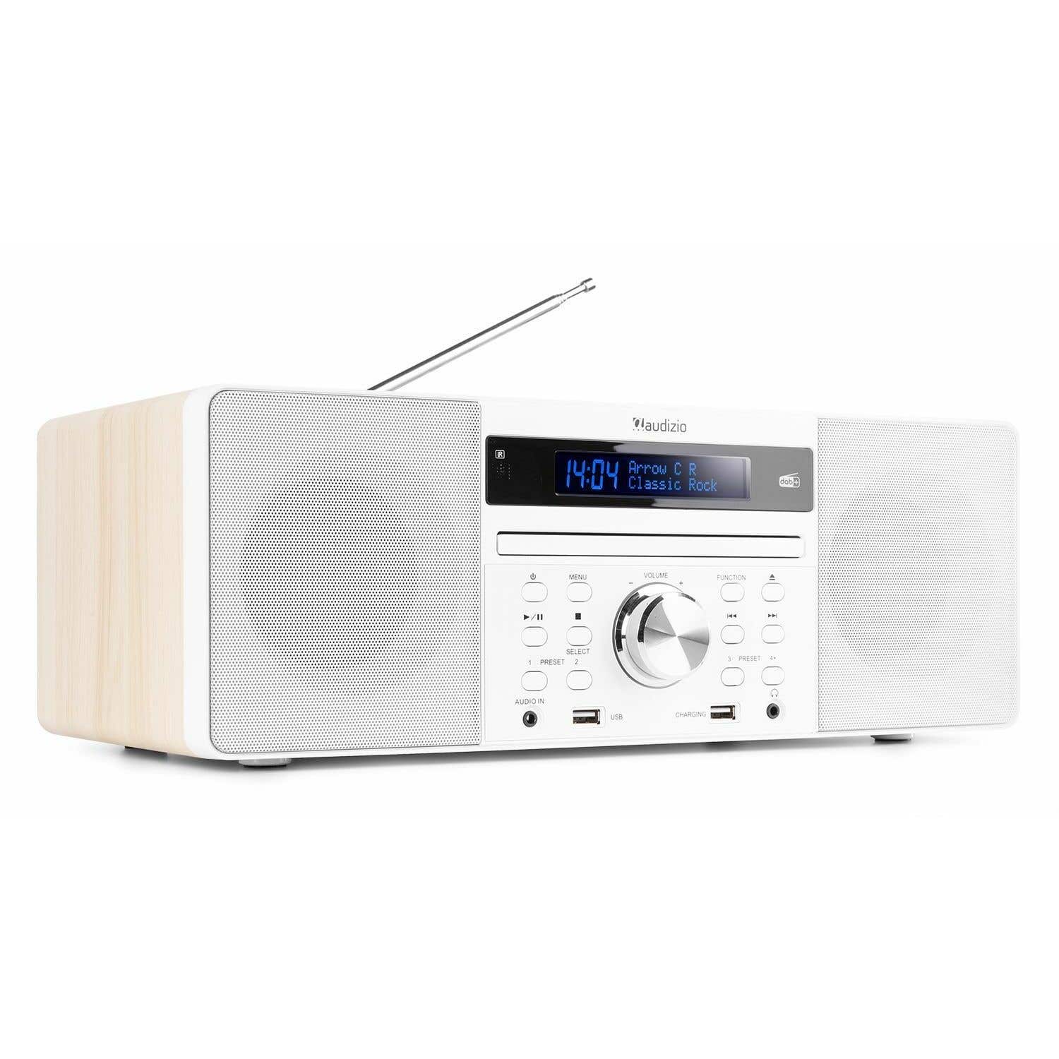 Retourdeal - Audizio Prato microset met DAB radio, Bluetooth, USB mp3