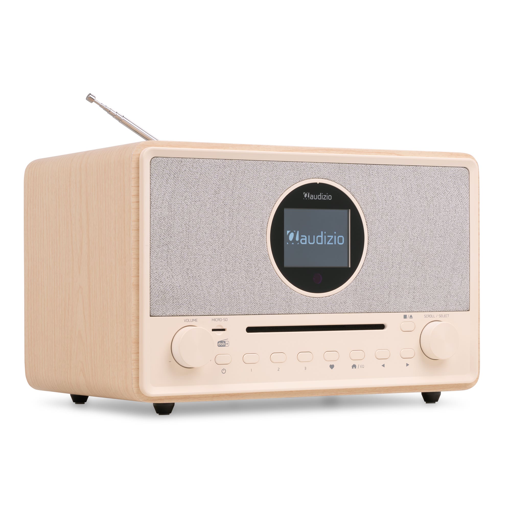 Audizio Lucca stereo DAB radio met cd speler, internetradio, Bluetooth en mp3 speler - Crème